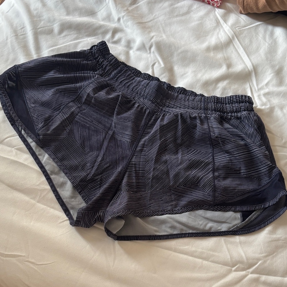 lululemon athletica Black Geometric Athletic Shorts